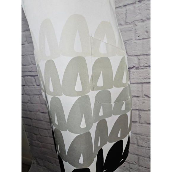 The Limited Womens Ombré Shift Dress White Yellow Black Gray Size 4 Pockets - Picture 7 of 12